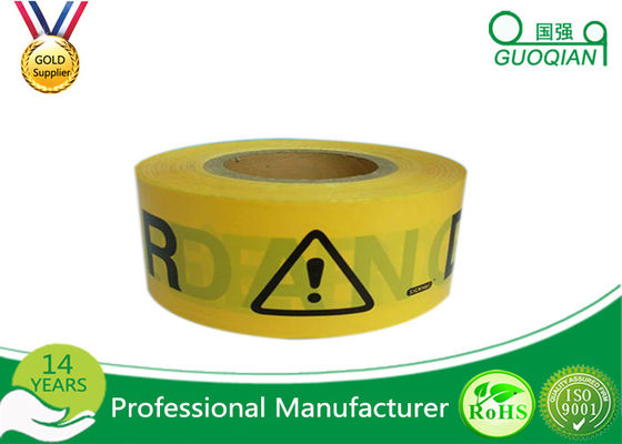 Porcellana Logo su misura stampato adesivo giallo del nastro d'avvertimento del PE per cautela fornitore