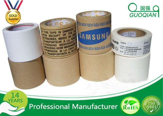 Porcellana La fibra di rinforzo industriale Gummd Kraft di nastro di carta con il logo ha stampato la x a 2 pollici 60 yarde fornitore